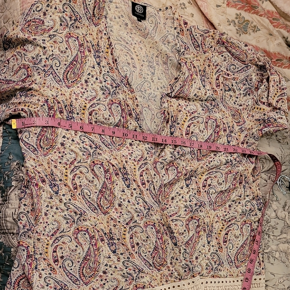 Bobeau Multicolor Paisley Kimono - Picture 6 of 8